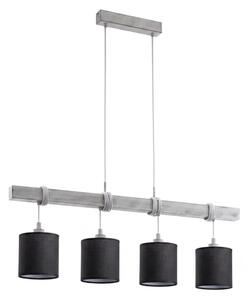 Brilagi - LED полилей на кабел NUBILA 4xE27/60W/230V сив/черен