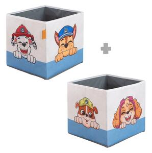 Текстилни детски органайзери за играчки в комплект 2 бр. 27x27x27 cm Paw Patrol – Roba