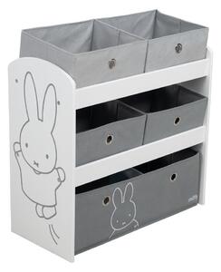 Бял/сив органайзер за детски играчки 63,5x29,5x60 cm Miffy – Roba