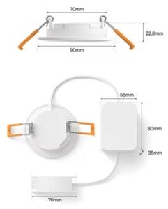 Philips - Комплект 3x димируеми LED RGBW вградени осветителни тела за баня Hue SLIM LED/8,3W/230V IP44