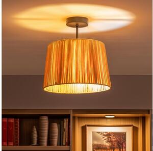 Brilagi - LED плафонен полилей CERIA BOHO 1xE27/60W/230V Ø 30 см черен/рафия