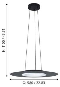 Eglo 99125 - LED RGB Димируем висящ полилей COMPO ROSSO-C LED/16W/230V
