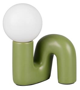Зелена керамична настолна лампа (височина 21,5 cm) Quinn – Reality