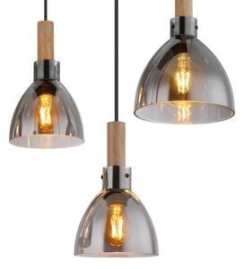 Globo 15550-6H - Полилей на кабел MATTEA 6xE27/6W/230V черен/опушен