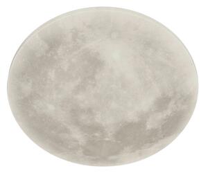 Светлосива LED детска лампа за таван с абажур от акрилно стъкло ø 40 cm Lunar – Trio