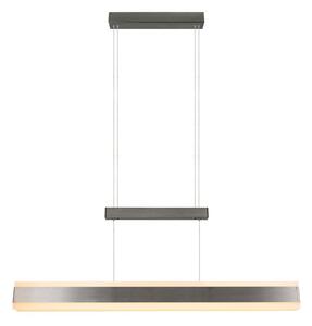 LED висящо осветително тяло в матово сребрист цвят с метален абажур Arcola – Trio