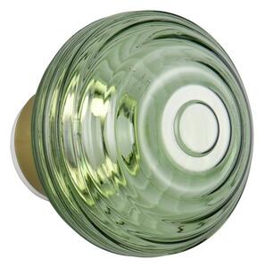 Зелена стъклена LED стенна лампа с USB ø 15,5 cm Earl – Reality