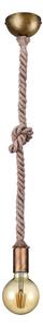 Висящо осветително тяло в месингов цвят ø 12 cm Rope – Trio