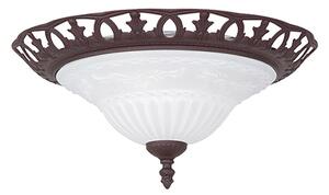 Тъмнокафяво осветително тяло за таван със стъклен абажур ø 38 cm Rustica – Trio