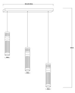 LED полилей на кабел AMBIENTE 3xLED/6W/230V 3000/4000/6000K черен