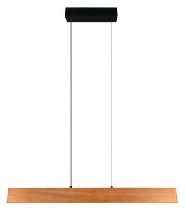 LED висящо осветително тяло в естествен цвят с дървен абажур Edgewood – Trio