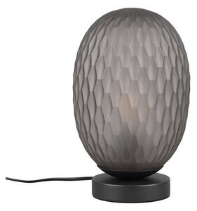 Матово черно настолна лампа със стъклен абажур (височина 28,5 cm) Facette – Trio