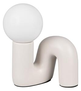 Керамична настолна лампа в цвят слонова кост (височина 21,5 cm) Quinn – Reality