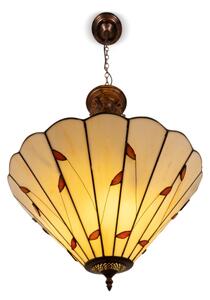 Brilagi - Tiffany витражен полилей на верига FOLIA 3xE27/60W/230V Ø 50 см