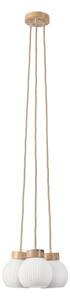 Полилей на кабел LOOMIS 3xE27/15W/230V 130 cm бежово/дъб