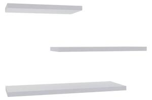 Комплект от 3 стенни рафта Leila Pako World Бял 40x14x2 см