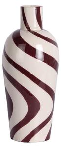 Бордо/бяла стоманена ваза (височина 30 cm) Dublin Swirl – PT LIVING