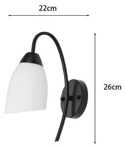LED стенна аплика Berak Черен 10x10x17 см