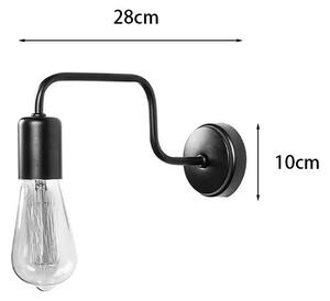 LED стенна аплика Kerquin Черен 28x10x11 см