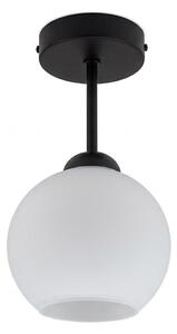 BRILAGI - LED повърхностно монтиран полилей RETRO GLASS 1xE27/60W/230V Ø 15 см черен/бял