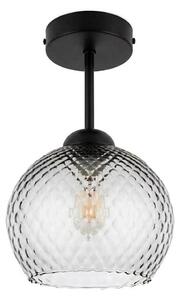 BRILAGI - LED повърхностно монтиран полилей R GLASS 1xE27/60W/230V диам. 18 см черен/димно сив