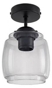 BRILAGI - LED плафон R GLASS 1xE27/60W/230V Ø 26 cm черен/димчато сив
