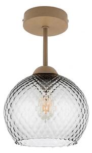 BRILAGI - LED плафон R GLASS 1xE27/60W/230V Ø 18 cm бежово/димно сиво