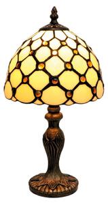 BRILAGI - Tiffany витражна настолна лампа IVORY SMOOTH 1xE27/60W/230V