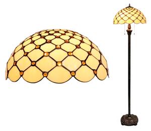 BRILAGI - Tiffany витражна подова лампа IVORY SMOOTH 2xE27/60W/230V