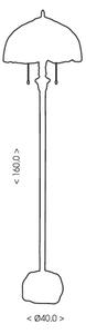 BRILAGI - Тифани витражна подова лампа CORAL 2xE27/60W/230V