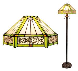 BRILAGI - Tiffany витражна подова лампа EMERALD 2xE27/60W/230V
