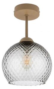 BRILAGI - LED плафон R GLASS 1xE27/60W/230V Ø 25 cm бежов/опушено сиво