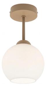 BRILAGI - LED Прикрепен таванен полилей RETRO GLASS 1xE27/60W/230V Ø 15 см бежово/бяло