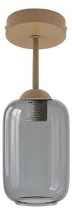 BRILAGI - LED повърхностно монтиран полилей R GLASS 1xE27/60W/230V, диаметър 14 см, бежова/опушено сива
