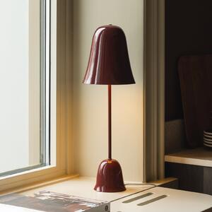 Globen Lighting Настолна лампа „Blåklockan“ от Lighting, бордо, височина 56 см, Червен, Дневна/трапезария, Метал, Скандинавски