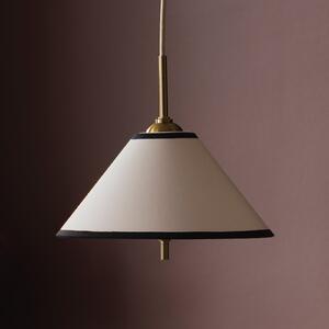 Globen Lighting Висяща лампа IRIS 25, кремав цвят, Ø 25 см, Затъмняване, Бежов, Дневна/трапезария, Плат / текстил, Скандинавски