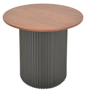 Помощна маса DOVEL мдф цвят орех - черен нюанс d50x45см