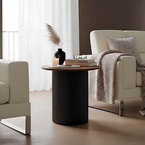 Помощна маса DOVEL мдф цвят орех - черен нюанс d50x45см