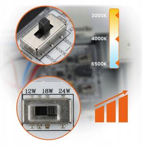 LED Stm външно стенно осветително тяло LED/12/18/24W/230V 3000/4000/6500K IP54 черно