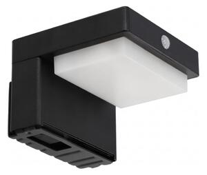 LED соларен стенен осветител със сензор LED/5W/3,7V 2000 mAh IP44 черен