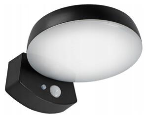 Соларно LED стенно осветително тяло със сензор LED/3W/3,7V 1800 mAh IP54 черно
