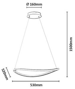 Rabalux 72340 - LED полилей на кабел с функция за димиране MALIRA 45W/230V 3000-6500K+ДУ
