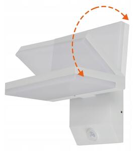 LED външна стенна лампа с сензор LED/18W/230V IP44 бяла