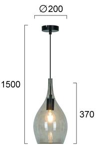 Полилей на кабел NEXT 1xE27/40W/230V, димно черен