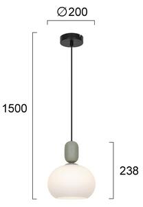 Висяща лампа на кабел VALISIA 1xE27/40W/230V черен/оливков