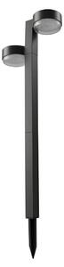 LED соларна лампа 2xLED/1W/3,7V 1200 mAh 55 cm IP65 черна