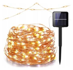 LED соларен декоративен гирлянд 200xLED/1,2V 800 mAh 12 m IP44 черен
