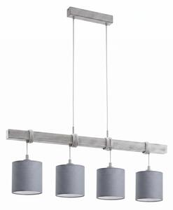Brilagi - LED полилей NUBILA на кабел 4xE27/60W/230V сив