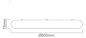 Open Design OR86232-LED Плафон PIATTO LED/55W/230V CCT диам. 60 см черен