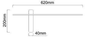 Open Design OR85068 - LED стенен аплик BENE LED/7W/230V 62 см черен